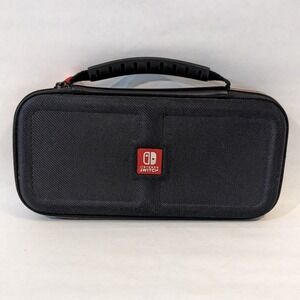 Official Nintendo Switch Travel Case Black Ballistic Nylon Hard Pad Carrying OEM